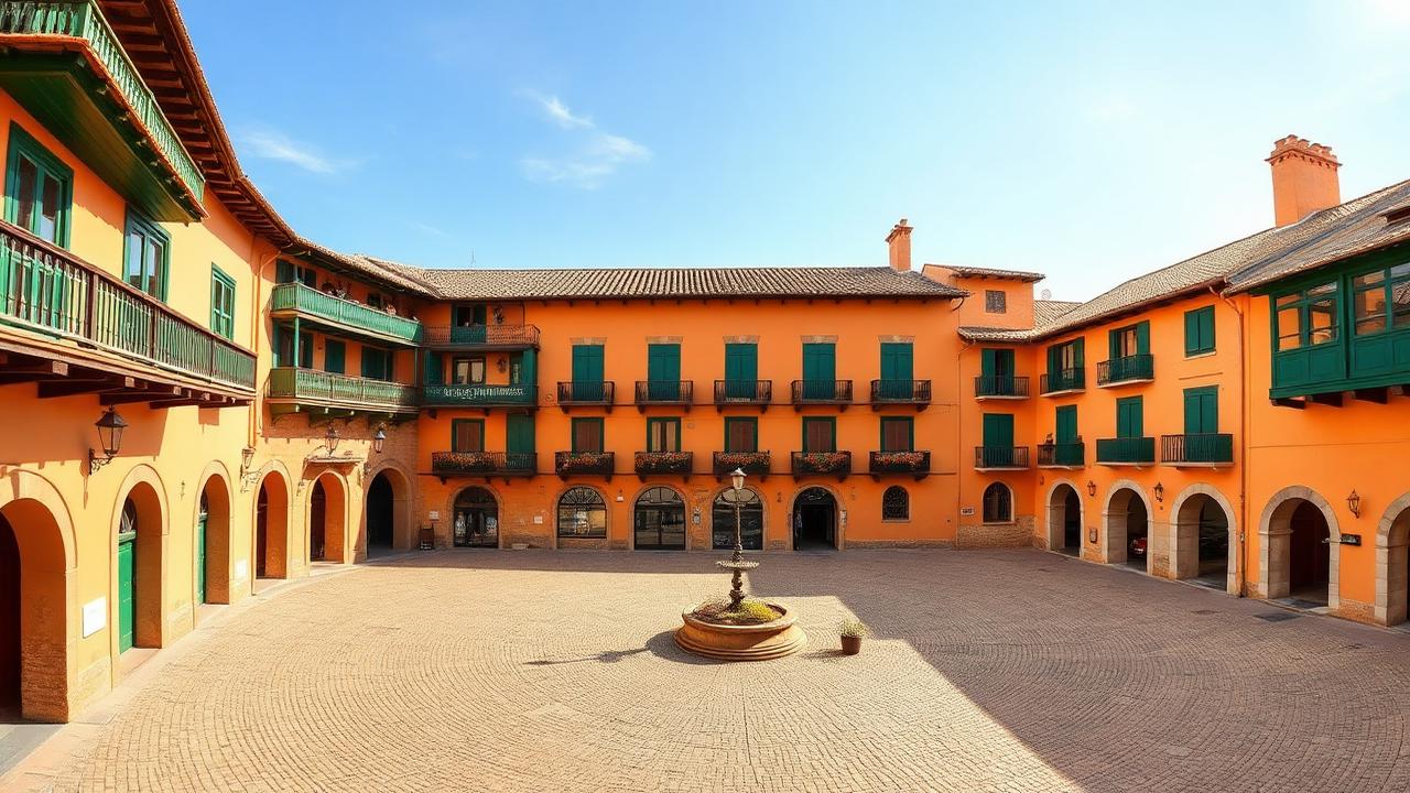 Plaza Mayor de Chinchón con balcones tradicionales
